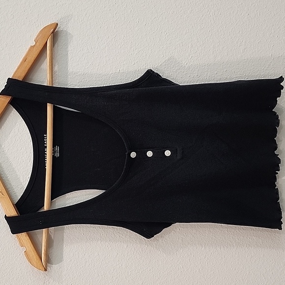 American Eagle Outfitters Tops - American Eagle Outfitters Black Ribbed Tank Top